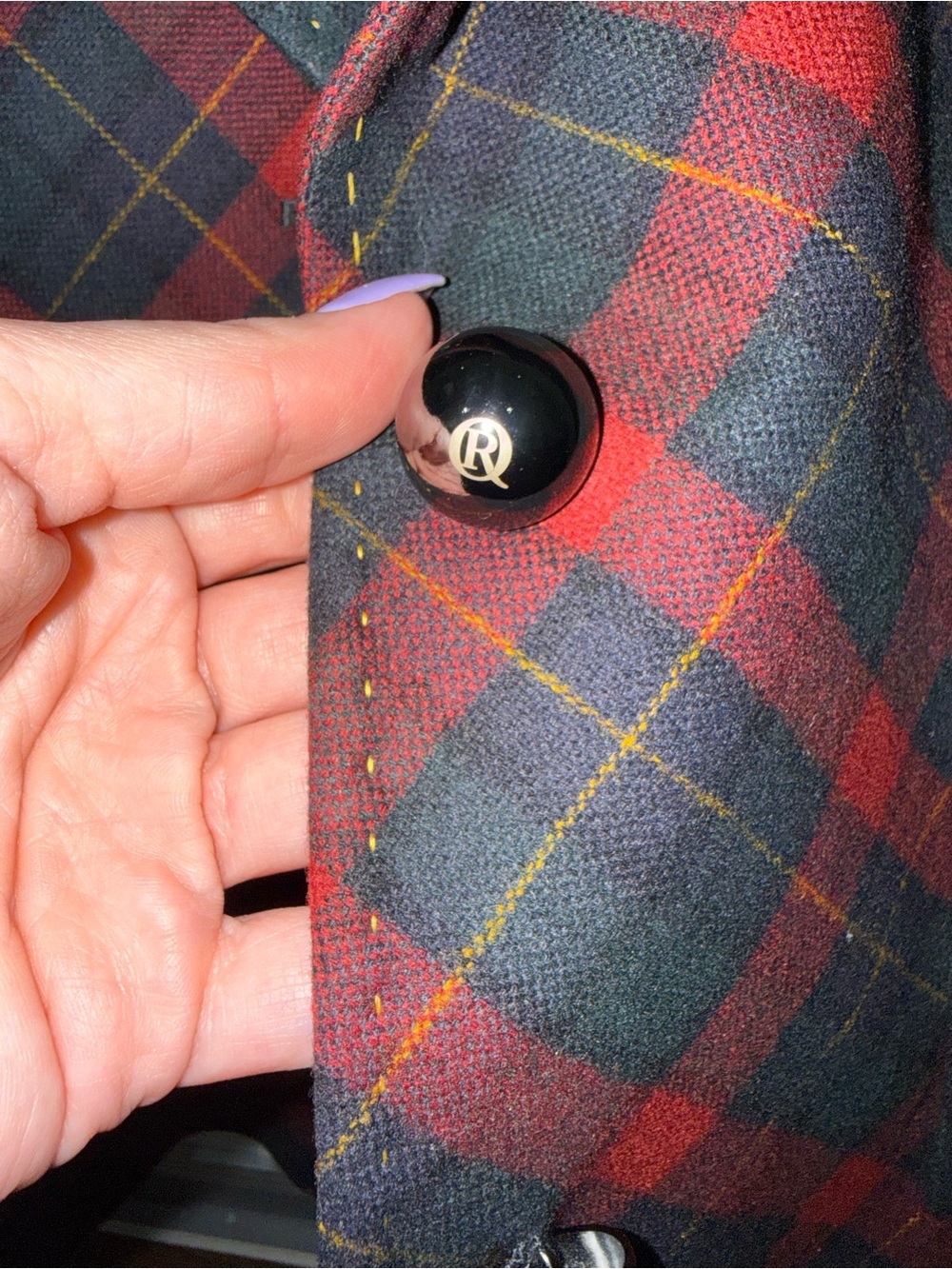 Roberto Quaglia Women’s Wool Cashmere Blazer EU 36 Red Black Plaid Tartan Italy - Picture 5 of 5